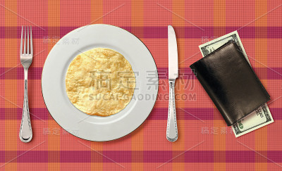 白盘子里的煎饼