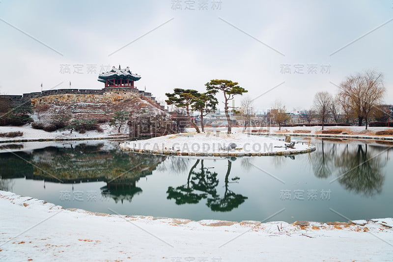 韩国水原的传统建筑华城城堡