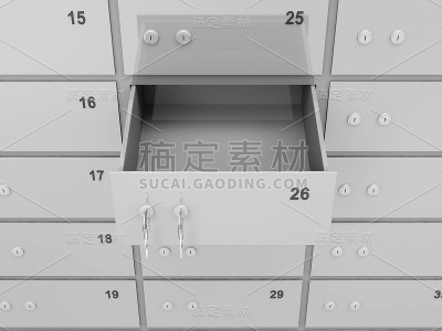 开了空存款银行保险箱