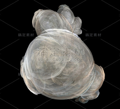 一个数字分形在黑色上的图像