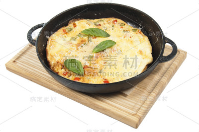 蔬菜肉馅煎蛋饼和帕尔马干酪