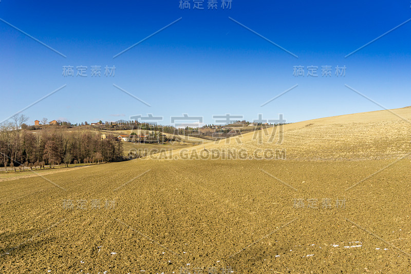 乡村景观，都灵山的全景