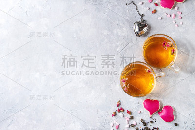 爱情情人茶贺卡