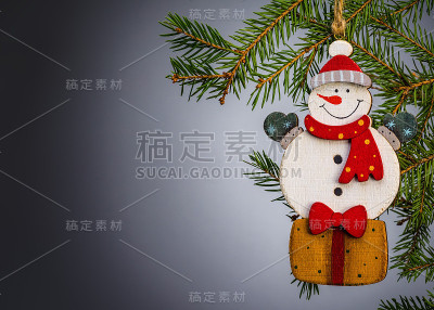 玩具雪人是圣诞节的装饰品。