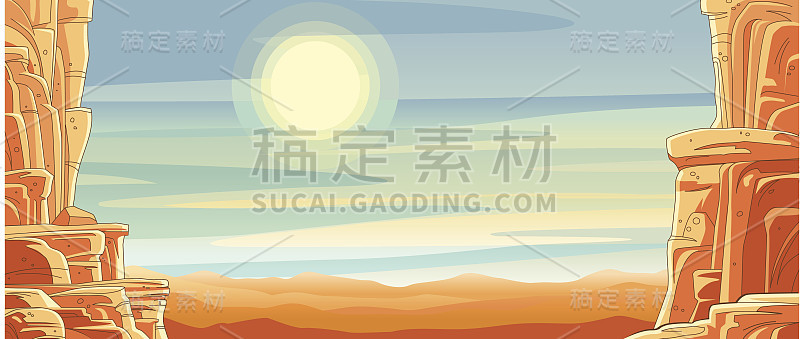 风景沙漠峡谷背景