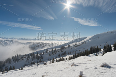 雪地靴之旅在奥尔高的霍克格拉特