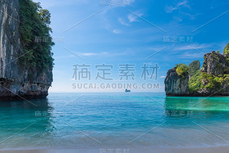 泰国香岛上美丽的海湾图片