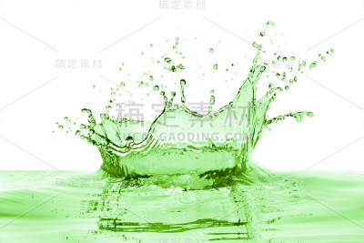 绿色液体飞溅