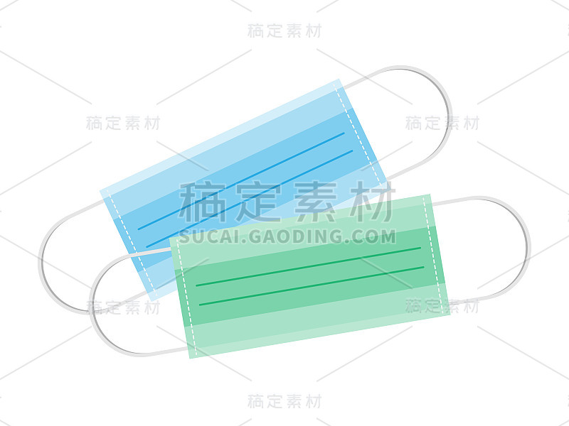 2019冠状病毒病防护口罩。医生、护士、病人或与保健有关的人的医疗设备。