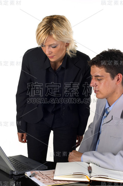 有秘书的商人