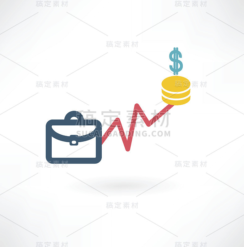 成长的商业和金融图标