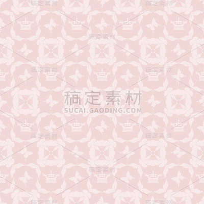 复古墙纸-无缝图案-复古