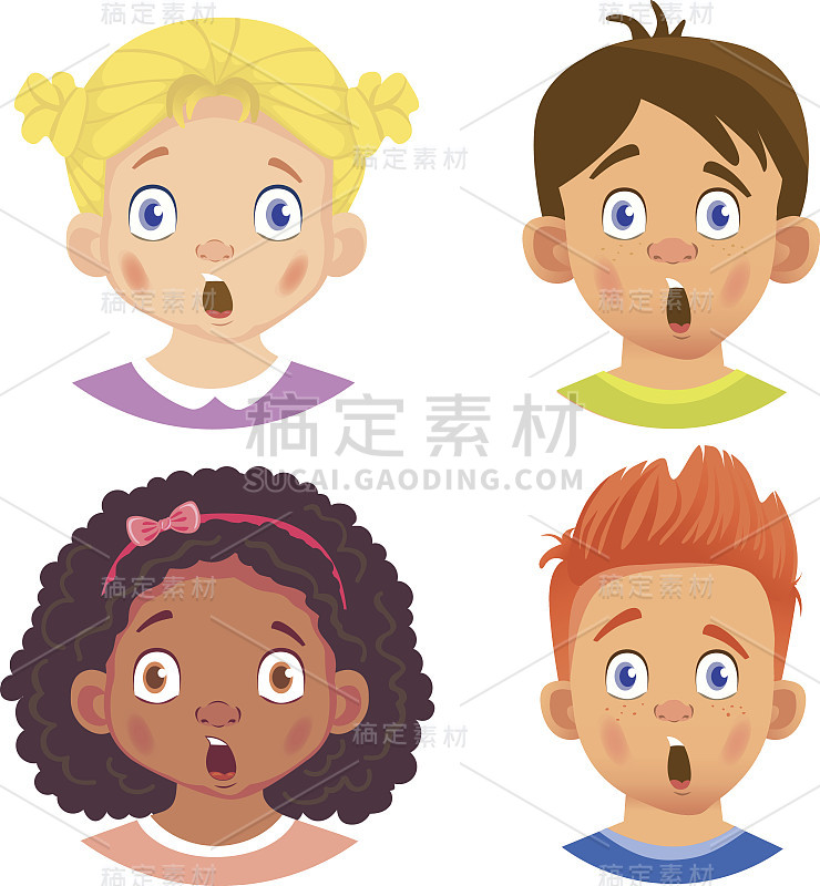 Set of girls and boy character 4