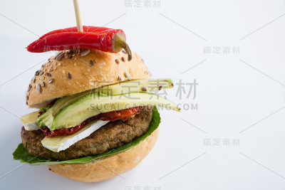 汉堡加墨西哥胡椒