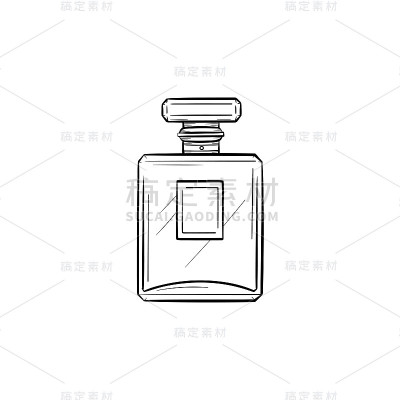 香水手绘素描图标