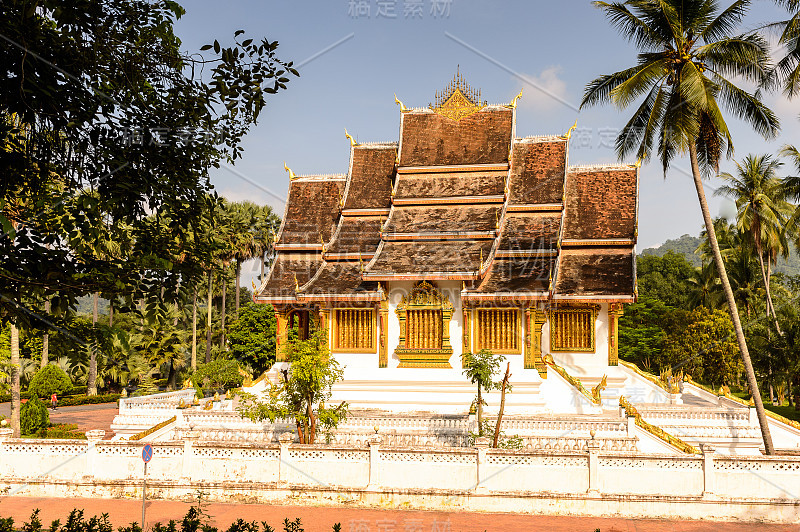 老挝琅勃拉邦国家博物馆的Haw Pha Bang佛寺。