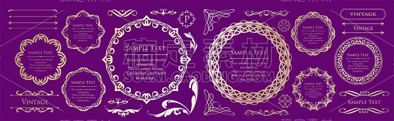 Elegant frame material. Luxury design material.