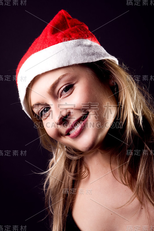 近距离的金发美女