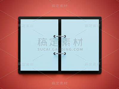 空白蓝色纸记事本