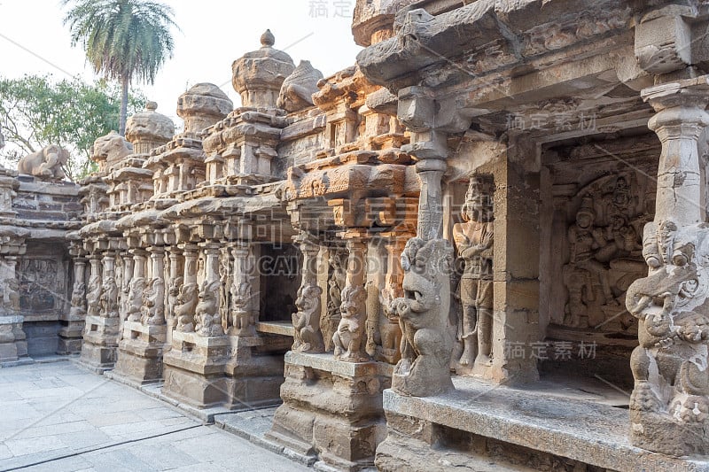 内观古寺庙Kanchipuram Kailasanathar庙