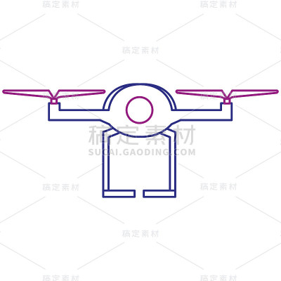 无人机技术孤立图标