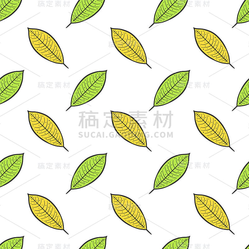 Leaf. Vector concept in doodle and sketch style. H