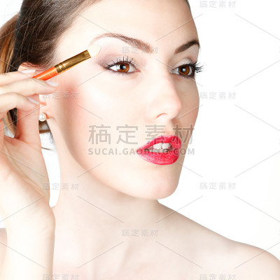 美丽美丽的女孩化妆