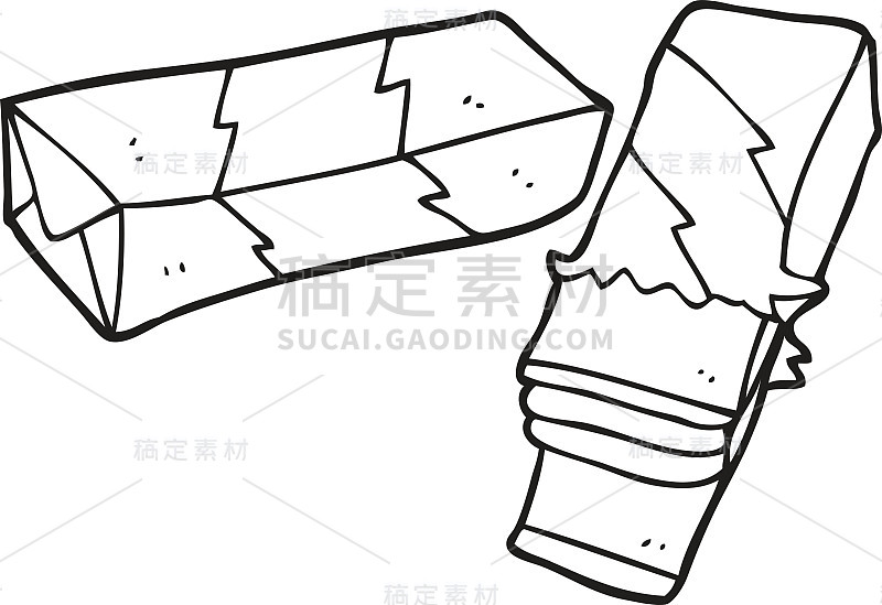 黑白卡通口香糖