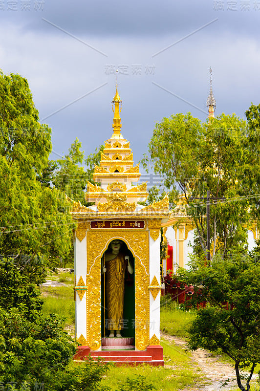 缅甸实皆区蒙育瓦乡摩哈菩提树塔堂，著名的佛教地区和寺院。