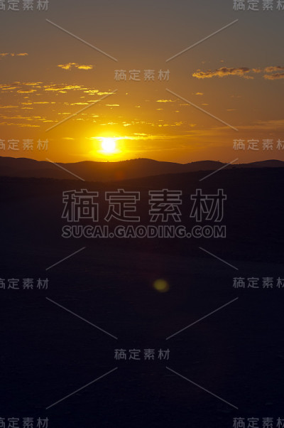 澳大利亚弗林德斯山脉斯托克斯山瞭望台日落