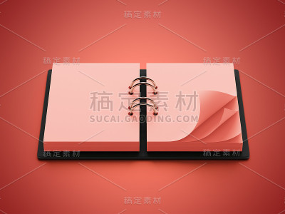 空白红纸记事本