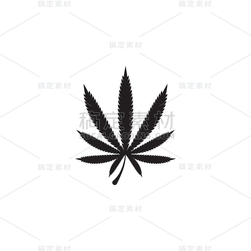 大麻叶健康自然向量图像