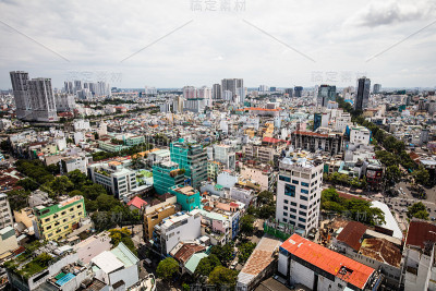 胡志明市鸟瞰图