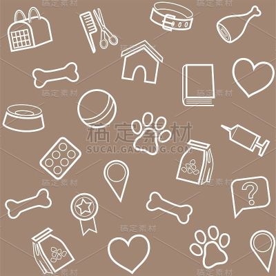 本品为动物、底色、无缝、灰褐色。