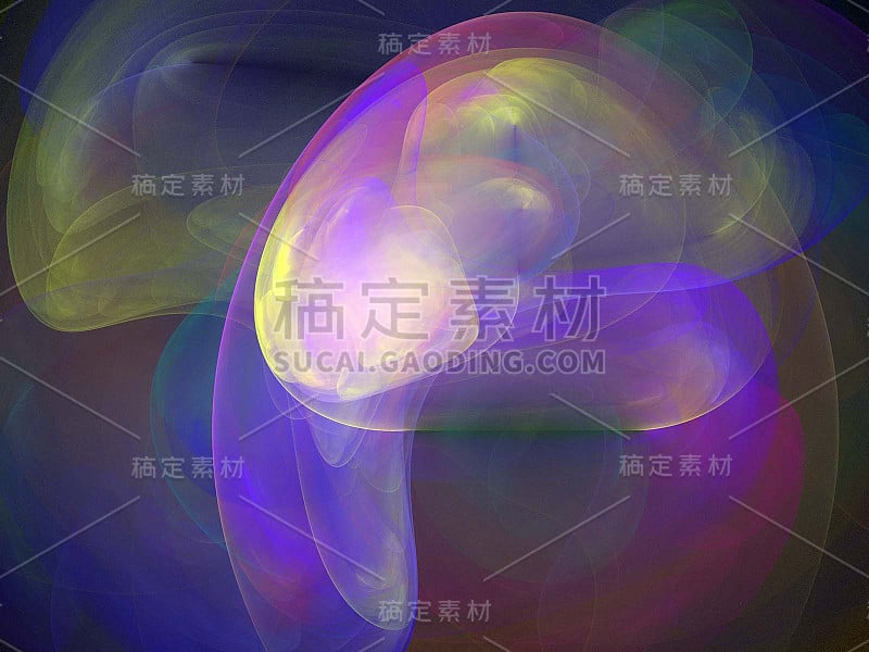 黑色上的数字分形