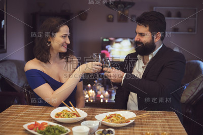 浪漫的晚餐