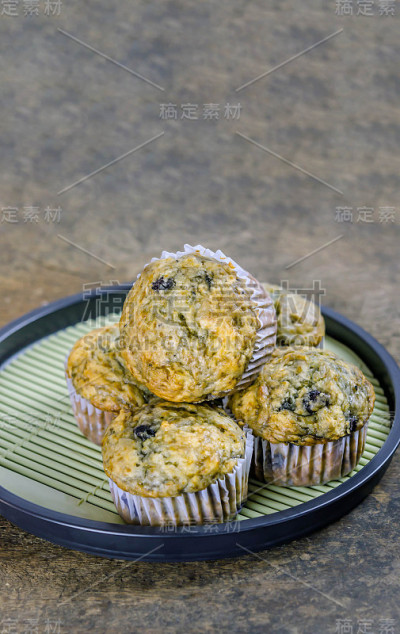 与蓝莓松饼