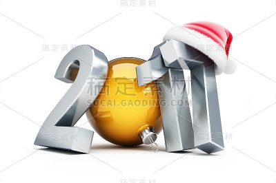 圣诞老人新年快乐的帽子