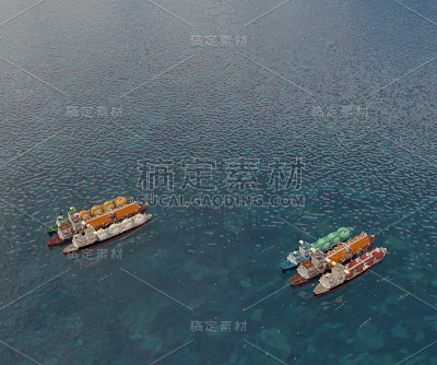 油船上的浮动储存器。3 d渲染