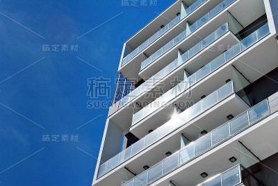 现代，豪华公寓大楼
