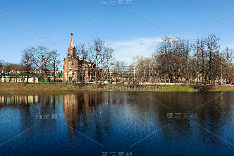 Kirch复活。Tsarskoye Selo(普希金)。圣彼得堡。俄罗斯。