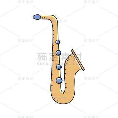 用来演奏音乐的萨克斯乐器