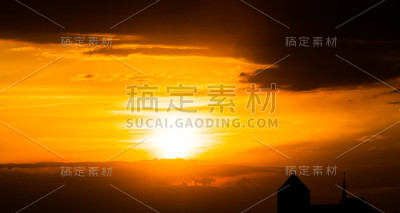 漂亮的日落