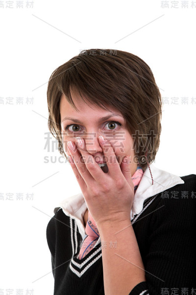 女孩惊讶的2
