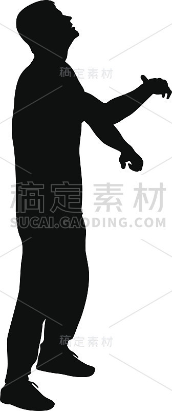 黑色剪影霹雳舞在白色的背景