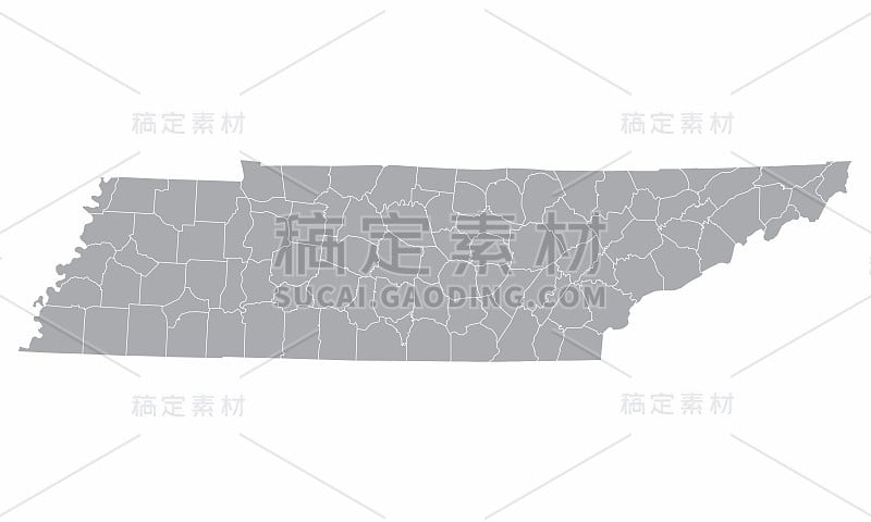 田纳西州县地图