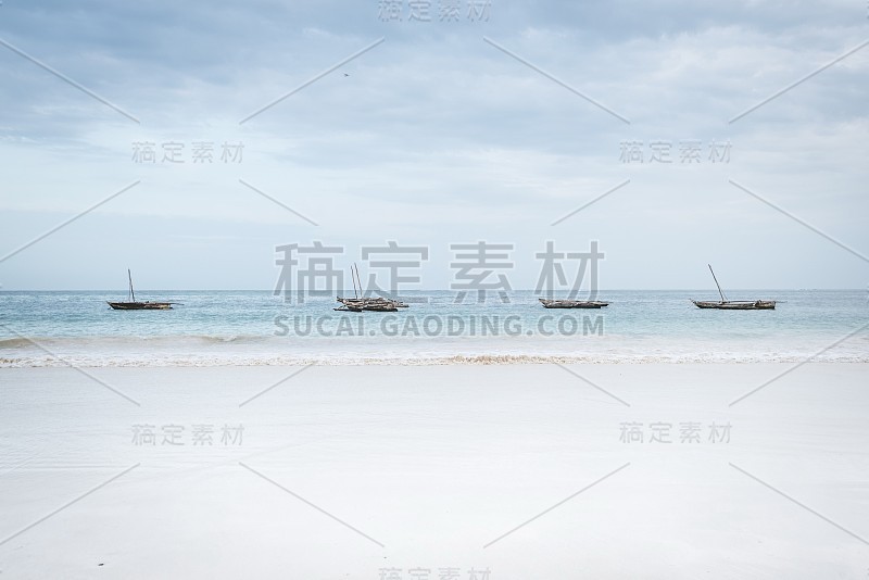 绿松石色的海和白色的沙子背景景观海景热带异国海景加勒比背景