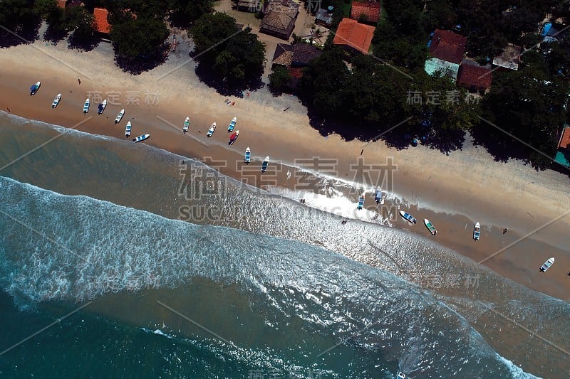 Paraty海湾全景在阳光明媚的一天，里约热内卢de Janeiro，巴西。伟大的景观。旅游目的地。