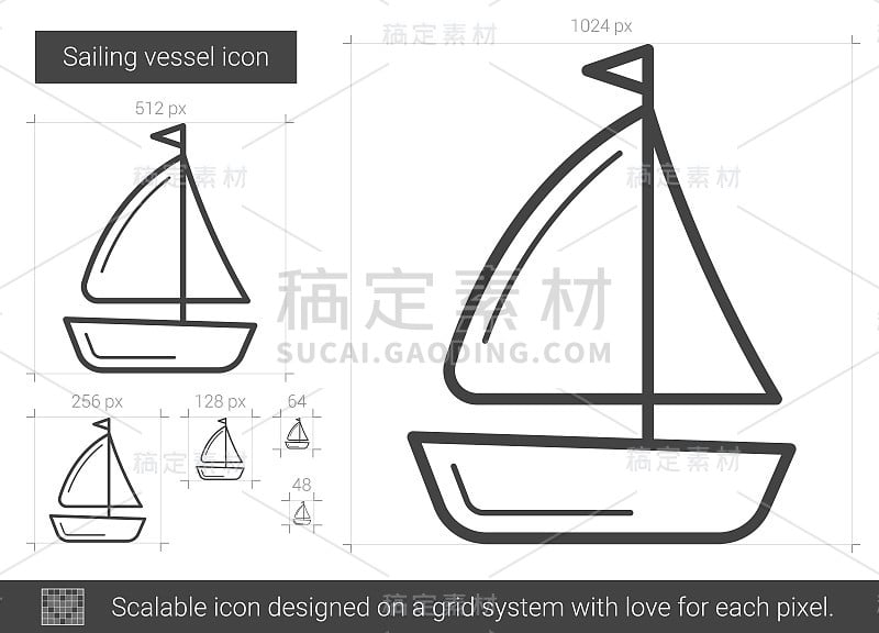 帆船航线图标