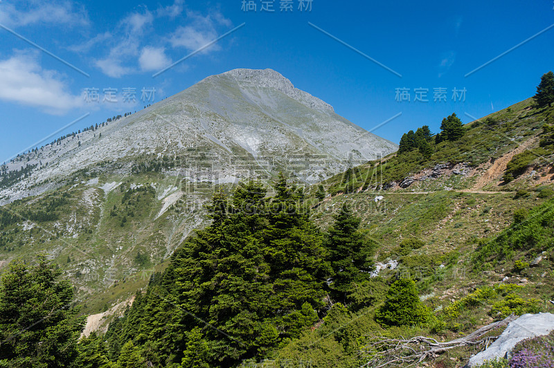 希腊埃维亚的迪尔菲山